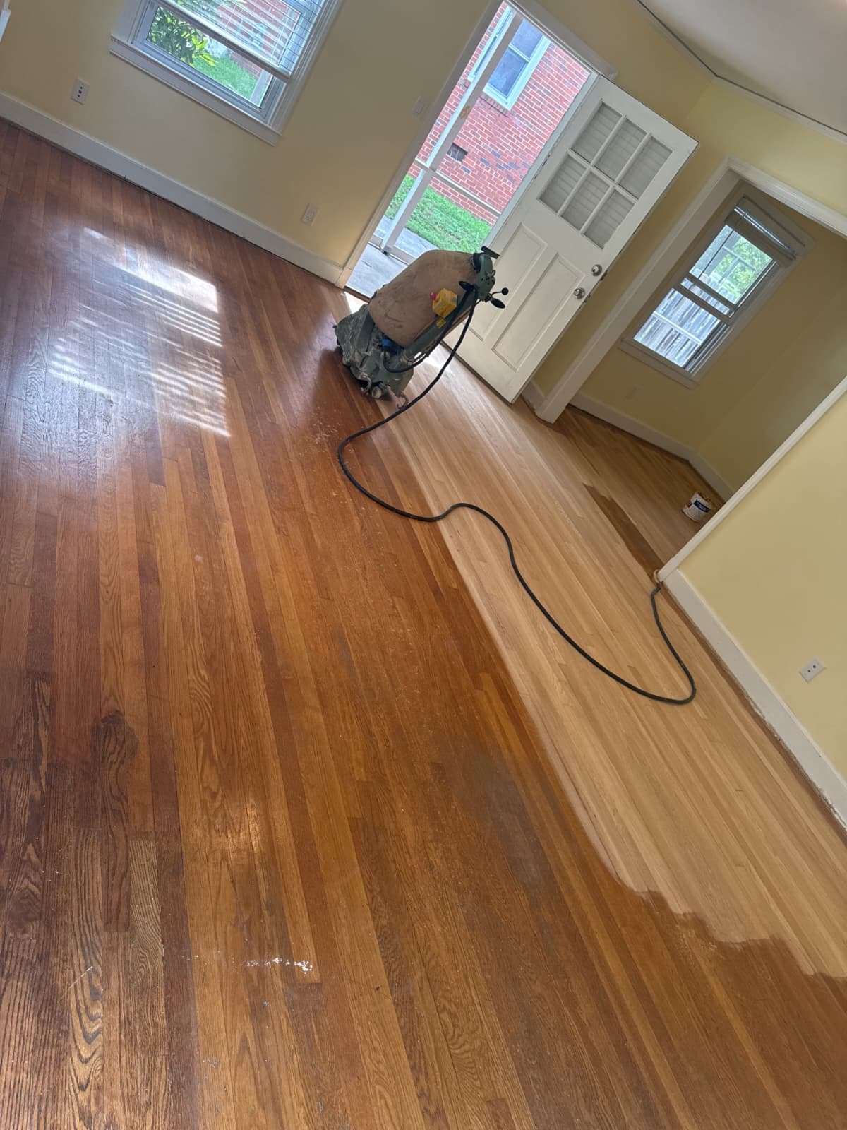 Hardwood floor sanding and refinishing