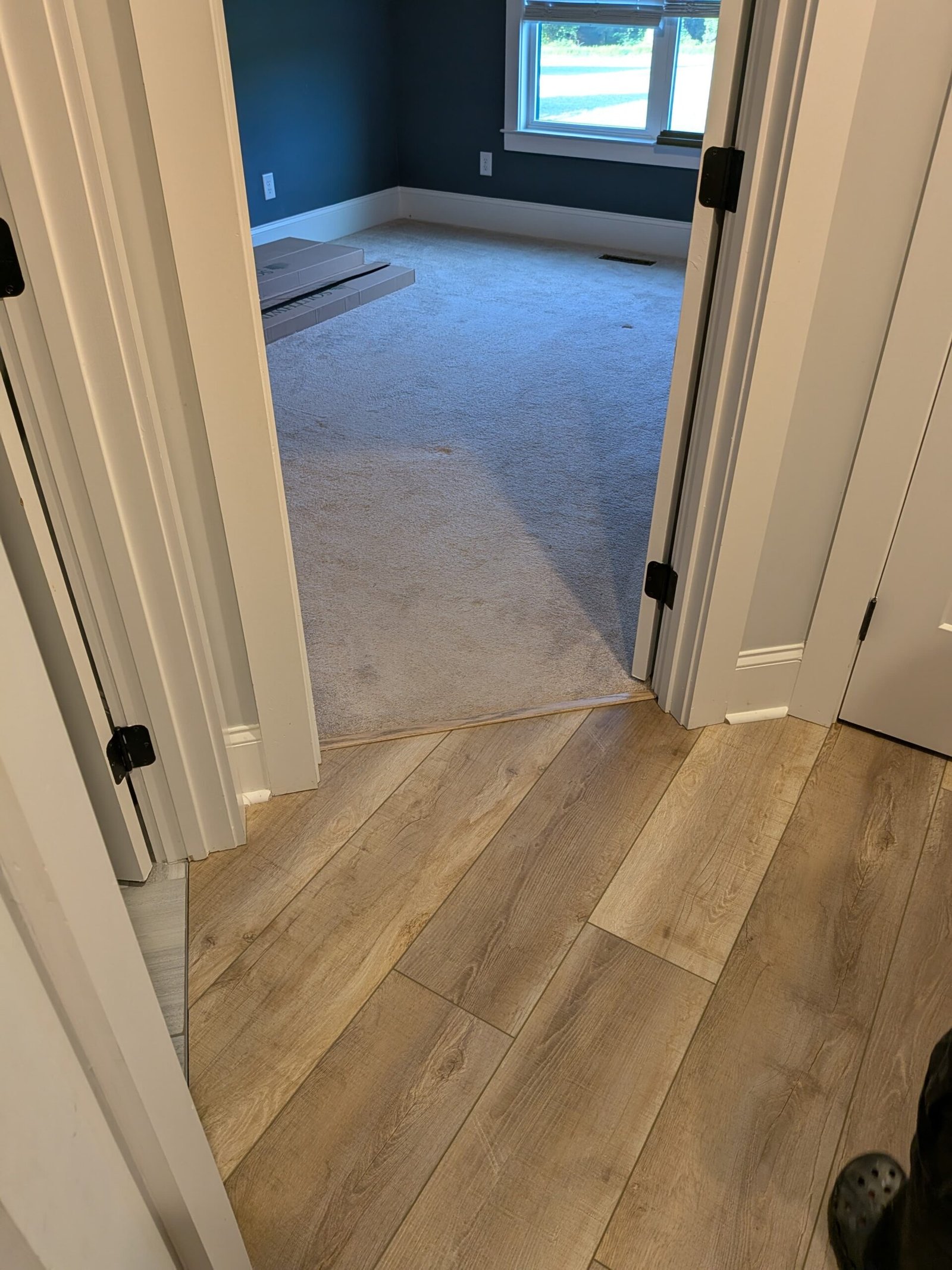 Refinished light hardwood floor